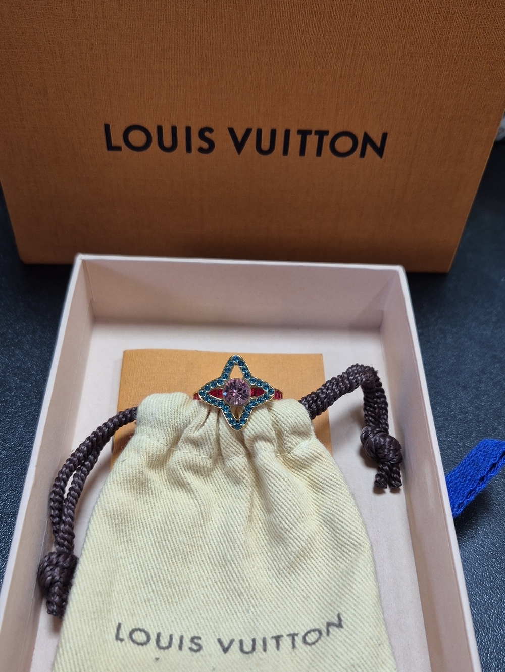 Louis Vuitton Multicolor Flower Motif Ring - Pink, Blue, Green